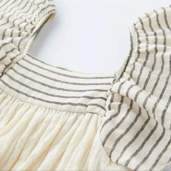 Zara Kids Striped Combination Dress 5-6y NWT - Picture 3 of 3